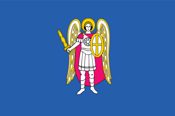 Прапор з гербом Києва (flag-00048)