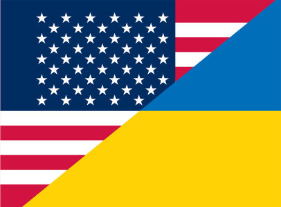 Прапор США та Україна (flag-218)