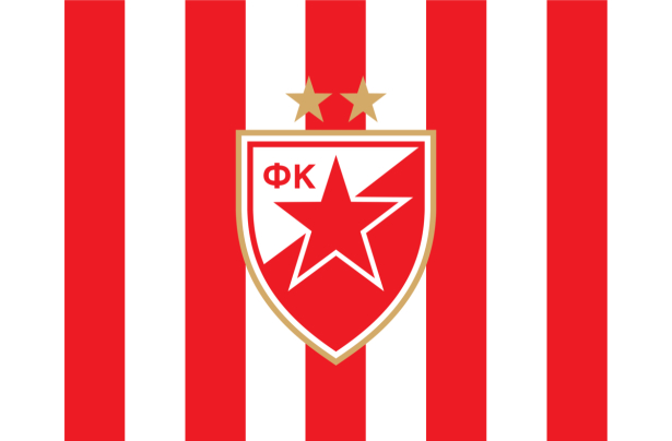 Прапор ФК Црвена Звезда (football-00078)