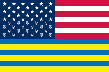 Прапор США і України (flag-209)