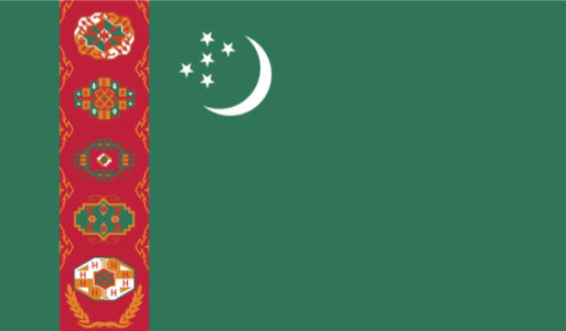 прапор Туркменістану (world-00124)