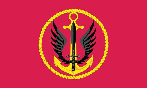 Прапор морської піхоти України (аверс) (military-00060)