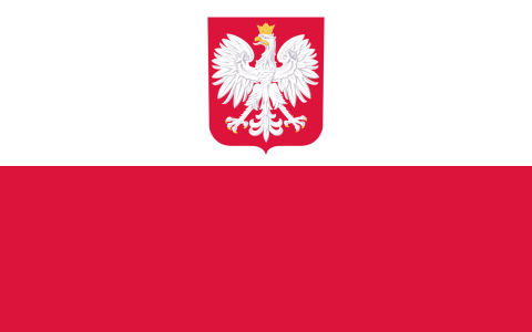 Прапор Польщі з гербом (world-00022-2)