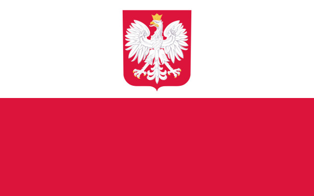 Прапор Польщі з гербом (world-00022-2)